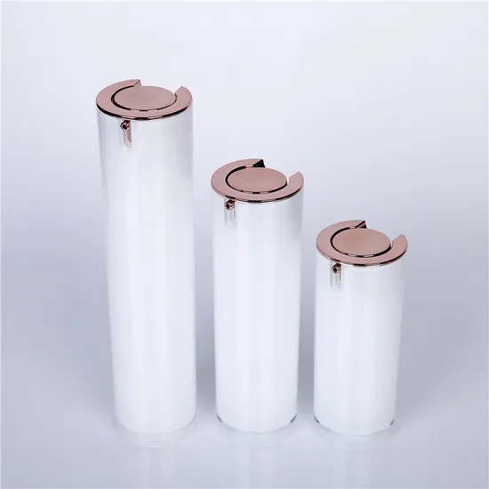 Classic Round Airless White 50ml30ml15ml Acrylic Double Wall Luxury Cosmetic Bottle
